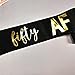 Fifty AF 50th Birthday Sash Decorations, 50 AF Birthday Party Supplies, 50th Birthday Gift for Women and Men, 50th Anniversary Black and Gold Party Decorations