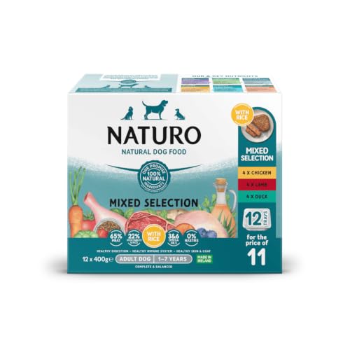 Naturo Wet Dog Food Adult Variety Pack 12 x 400g Trays