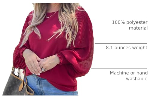 Image of Aifer Womens Tops Dressy Casual Long Sleeve Shirts Chiffon Blouses