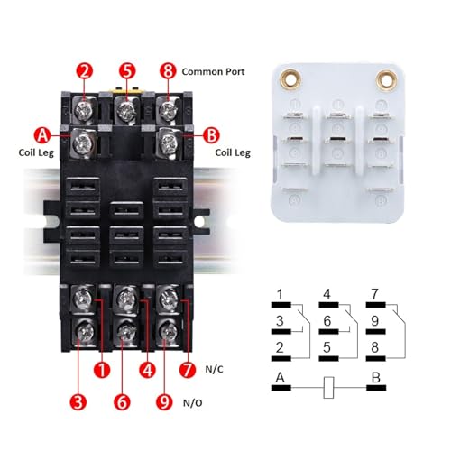 Relé de alta potencia JQX-38F 40A con base de 8 pines y bobina de DC60V 3