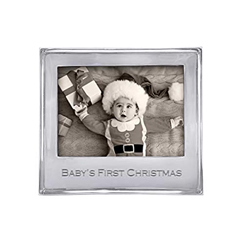 Mariposa Engraved Picture Frame, Signature 5x7, Baby's First Christmas (4400BF)