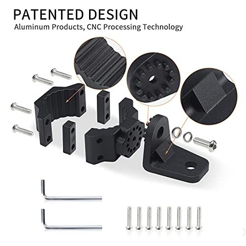 ZIDIYORUO UTV Whip Light Mount & Light Bar Bracket - Heavy Duty 1.75"- 2" Roll Cage Clamp with 360° Rotation, Aluminum Flag/Off-Road Light Mount for Polaris RZR, Can Am, Jeep - Thumbnail 3