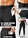 Aolesy Men's Joggers Sweatpants with Zipper Pockets Lightweight Stretch Gym Workout Pants for Running, Athletic Black