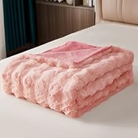 Luxe pluche deken - superzachte, gezellige pluizige deken, Imitatiebont, lichtgewicht dekens, warme bedspreien voor bank en bed (160 x 200 cm, kleurverloop grijs