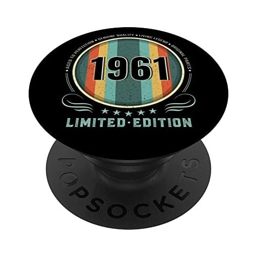 Born In 1961 Popsockets para teléfono retro, divertido cumpleaños de 1961 PopSockets PopGrip Intercambiable