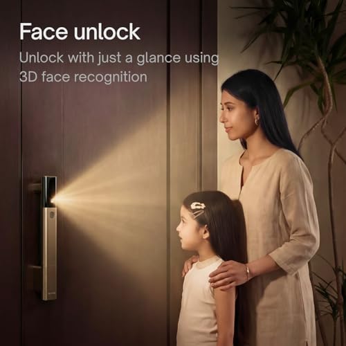 Image of Native Lock Ultra by Urban Company | Smart Door Lock | Face Unlock | Live HD Video & 2-Way Talk | 9-Way Unlock & Doorbell Connect | 5 Bolt Strength | 3-Year Unconditional Warranty | Free Installation