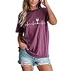 MYHALF-Wine-Heartbeat-T-Shirt-Women-Alcohol-Drinking-T-Shirt-Funny-Letter-Print-Short-Sleeve-Tee-Tops MYHALF Wine Heartbeat T-Shirt Women Alcohol Drinking T Shirt Funny Letter Print Short Sleeve Tee Tops