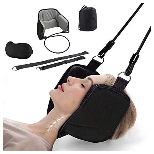 Hamaca de Cuello masajeador,Hamaca para Cuello Relaxion Masajeador,Tracción Cervical Portátil Masajeador,Hombres y mujeres, relajación del cuello y alivio del dolor.