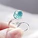 Mengmen Anillo de Mujer Anillo de Cristal de Anillos Abiertos Ajustables Tamaño de Curva de de La Boda Imagen de Mengmen Anillo de Mujer Anillo de Cristal de Anillos Abiertos Ajustables Tamaño de Curva de de La Boda