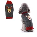 Delifur Dog Ugly Christmas Sweater Pet Cat Xmas Reindeer Christmas Holiday Knitted Design by (XL)