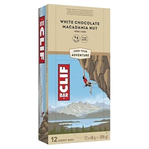 Clif Bars – Energy Bar / Nutritional Protein Bar – White Chocolate Macadamia Nut – Source of Plant Based Protein – 12 x 68 g