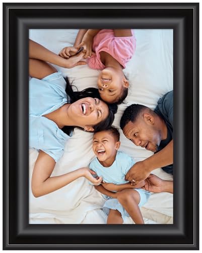 Amanti Art Picture Frame 18x24 Photo Frame, Grand Black Wood Framing for your Wedding Photos, Family Pictures, Diploma, Certificate, Kids Art Gift for Mom or Poster Wall Decor