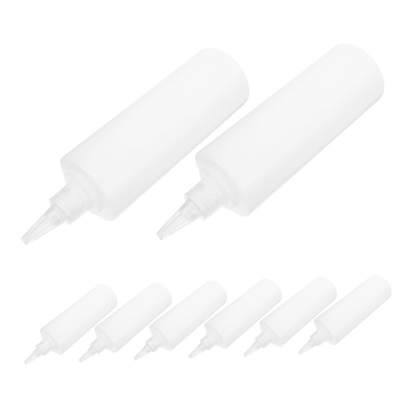 Cabilock 8pcs Squeeze Bottles Transparent Condiment Dispenser for Sauces Syrups and Salad Dressings Multiuse Kitchen Bottles for Easy Dispensing and Content Visibility