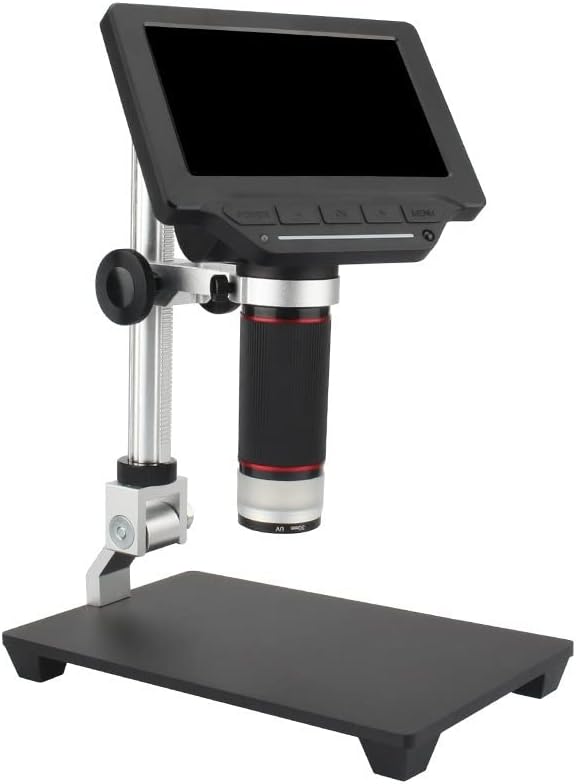 顕微鏡観察 携帯電話の修理用の5インチ1000Xデジタル顕微鏡はんだ付けH_Dライトアームスタンド付き電子拡大鏡1080P LCDデ