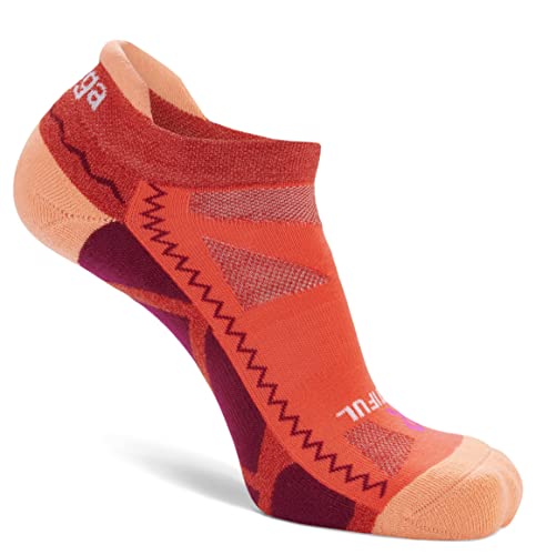 Image of Balega Grit and Grace Women's Arch Support Performance No-Show Athletic Running Socks, Beautiful Warrior Pink /Peach, Small