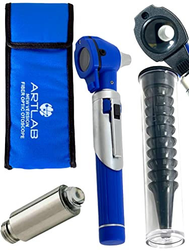 Artlab-Otoscope - Ear Otoscope with Light, Ear Infection Detector -Mini Otoscope Set Pocket Ear Scope Set for Students Nurse Children Adults Pets Home use (Blue)