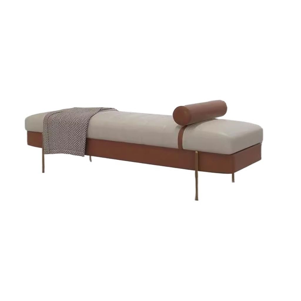 Panche per Camera da Letto Sgabello da Comodino in Pelle di Lusso for Camera da Letto, Soggiorno, Divano, Panca, Balcone, Sgabello for Il Tempo Libero. Ottomana per Camera da Letto