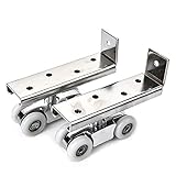 N/A Rodillos de puerta corredera de aleación de aluminio de 50 kg para dormitorio, ruedas para muebles (color: con)