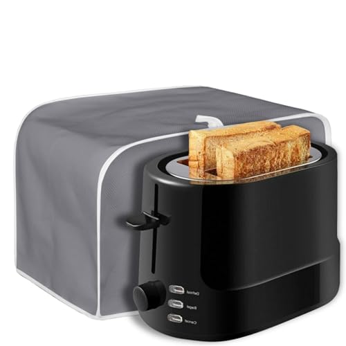 Image of Kitchen Toaster Dust Cover Bakeware Protector Compatible with 2 Slice Toaster Top Handle Design Heat-Resistant Dust Protection Anti-scratch, Sunflower You Are My Sunshine Gray