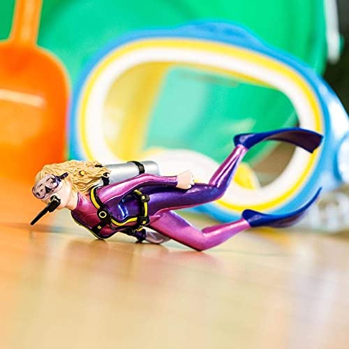 Safari Ltd. - Incredible Creatures Collection - 7" X 2.3" Michelle The Underwater Adventurer Figurine - Non-Toxic And Bpa Free - Ages 3+ #TOP4