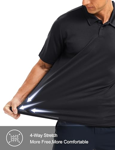 MAGCOMSEN Men's Polo Shirts Short Sleeve Collared Performance Dry Fit Breathable Golf Athletic Casual4