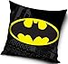 Taie d'oreiller pour coussin de lit en polyester pour adulte et enfant avec logo Batman professionnel imprimé, licence de bande dessinée: 40 x 40 DC.