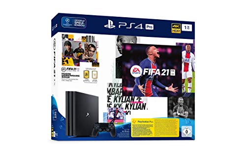 PlayStation 4 Pro Konsole - 1 TB JET Black mit EA Sports FIFA 21 PS 4 (inkl. kostenlosem Upgrade auf PS 5)