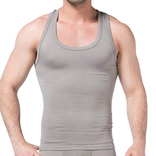 Fine Mens Slimming Shapewear Body Shaper Vest Abdomen Slim Shirt Compression Tank L-Shaped