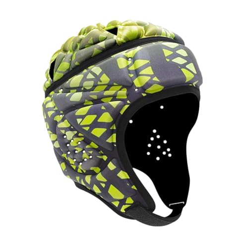 Casco da rugby, protezione morbida da rugby, per allenamento, calcio, sport, giallo, da 58 cm a 64 cm