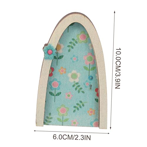 Porte féerique en bois décorative avec fleur de simulation pour maison - 4