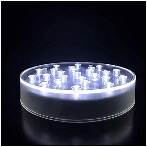 ARDUX 6'' Round-Shape 25 LEDs Base Light for Vase USB Charge or Battery Powered 2-Way Pedestal Light for Wedding Table Centerpiece Home Decoration (6inch Round) Cover