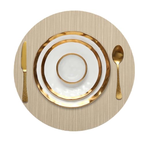 Funwheat Placemats Set Of 8 Vinyl Washable Place Mats For Dining Table Mats Easy To Clean cover