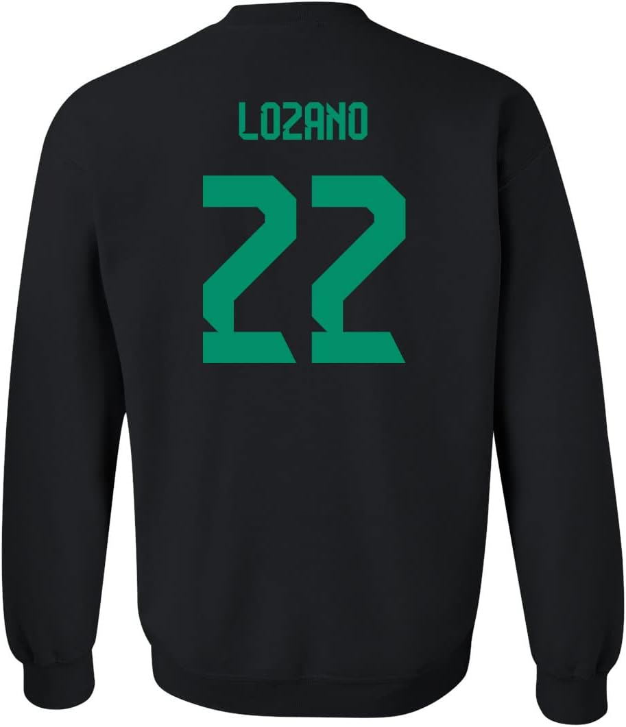 FLAURA Mexican Soccer #22 Lozano World Football Fans Adult Crewneck Sweater