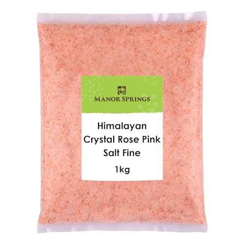 Himalayan Rose Pink Crystal Salt Fine 1kg by Manor Springs Himalayan Rose Pink Crystal Salt Fine 1kg by Manor Springs