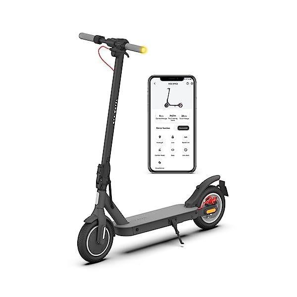 5TH WHEEL V30PRO Electric Scooter with Turn Signals – 19.9 Miles Range & 18 MPH, 350W Motor, 10″ Inner-Support Tires, Dual Braking System and Cruise Control, Foldable Electric Scooter for Adults