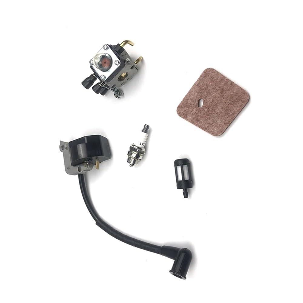 Kit de carburador for cortacésped repuesto compatible con bobina de encendido FS55 HL45