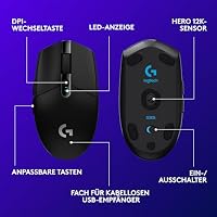 Logitech G G305 LIGHTSPEED kabellose Gaming-Maus mit HERO 12K DPI Sensor – Ansicht 6