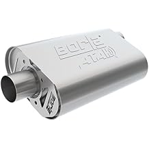 BORLA 400820 CrateMuffler لشفروليه كتلة صغيرة عالية الإخراج 350/383/406 CID V8 2.5 "أوفست/مركز 14" &times; 4.35 "&times; 9.10" Body ATAK.