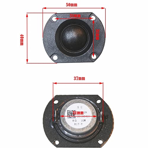YONGERN Tweeter HiFi Da 1 Pollice – Altoparlante Ad Alta Frequenza 8Ω 10W, Neodimio, Per Sistemi Audio E Progetti Fai-da-Te - 4