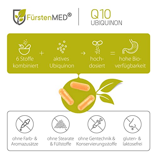 Coenzym Q10 Ubiquinon Kapseln mit Vitamin B1 und B6 von FürstenMED