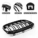 Rongxu X3 G01 Gloss Black Grille For 2018-2021 BMW X3 G01 2019-2021 X4 G02 Grill, Fit for 30i xDrive/M40i xDriver Double Slat Front Kidney Bumper Hood ABS Grille Insert Replacement, 2PCS