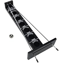 WE Games Shoot the Moon Game, Large 18 inches, Black Stained Solid Wood Board with Metal Ball and Rods, Retro Balancing Game for Family and Bar