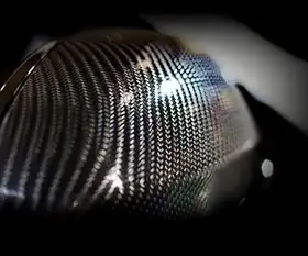 Vinil Adesivo Envelopamento Fibra Carbono 4D Preto - 1,50m X 20cm