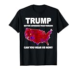 This eye-catching garment proudly showcases the thought-provoking quote. The words convey a strong message of comparison, drawing attention to the impact and reach of President Trump's actions and decisions. The design of this attire exudes confidenc...
