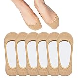 SIXDAYSOX Womens Socks No Show 6 Pairs size 9-11 Anti Slip Ultra Low Cut Hidden Cotten Socks for Fla