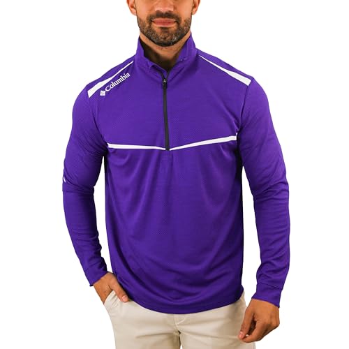 Columbia Golf Omni-Wick Scorecard 1/4 Zip Pullover (Small, Purple