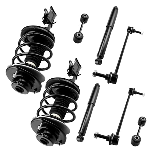 Image of PHILTOP Front and Rear Complete Struts Spring Assembly Fit For 2001-2007 Grand Caravan,2001-2007 Town & Country,2001-2007 Caravan,2001-2003 Voyager Shock Absorber & 2 Sway Bar End Links SR4039, SR4038