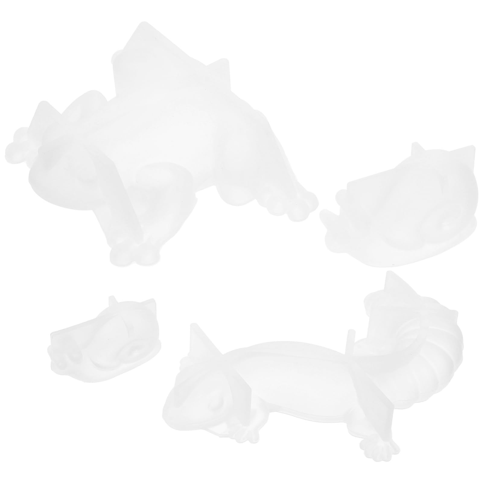 3 Ensembles Moule D'ornement Animal Sucettes Réutilisable Moule À Pâtisserie Carré Coeur Trousses Grenouille Moules À Collations Aux Fruits Décor Gel De Silice 4 Pièces * 3
