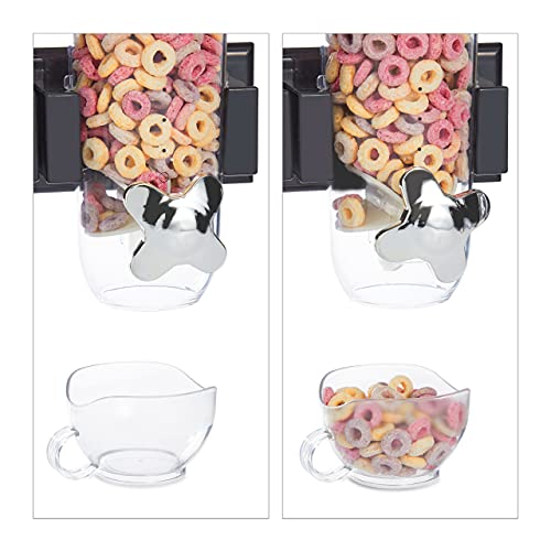 Distributeur cornflakes double mural et distributeur de riz noir