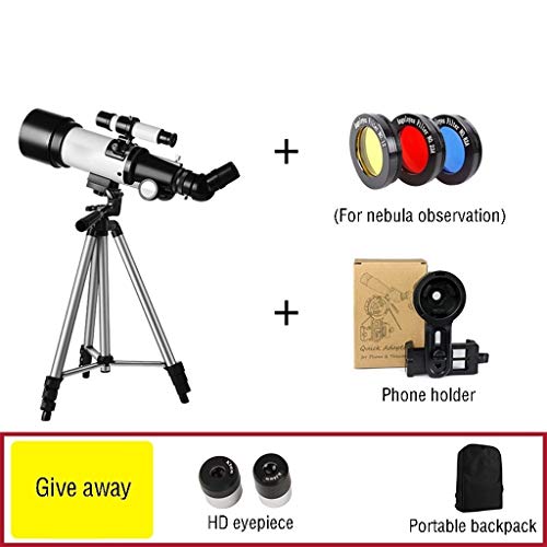 Telescopio refractor portátil con trípode ajustable y bolsa de transporte miniatura 2
